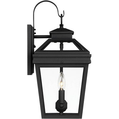  John Timberland Stratton Street Rustic Outdoor Wall Light Fixture Texturized Black 16 1/2" Clear Glass For Post Exterior Barn Deck House Porch Yard