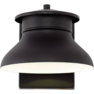  John Timberland Farmhouse Industrial Rustic Outdoor Barn Light Fixtures Set Of 2 Black LED Dark Sky 5" For Exterior Deck House Porch Yard Patio Garage