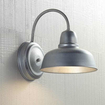  John Timberland Rustic Outdoor Wall Light Fixture Urban Barn Galvanized 11 1/4" Sconce For House Farmhouse Deck Porch Patio