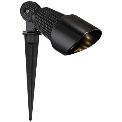  John Timberland 2 Pack Of Hooded Black 7 1/2" High LED Landscape Spotlights
