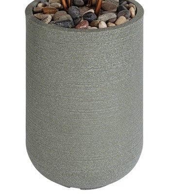  John Timberland Leonisis Rustic Cascading Leaves Outdoor Floor Water Fountain 38 1/2" For Yard Garden Patio Home Deck Lawn Porch House