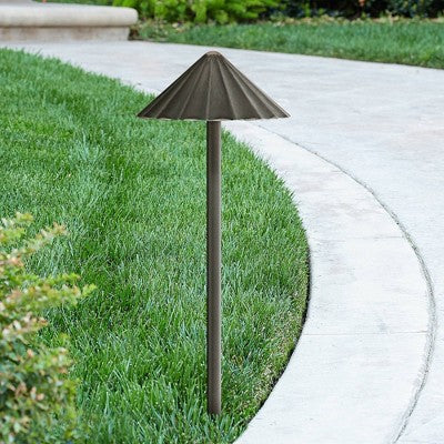  John Timberland Davenport Bronze Scalloped 3 Watt LED Landscape Path Light