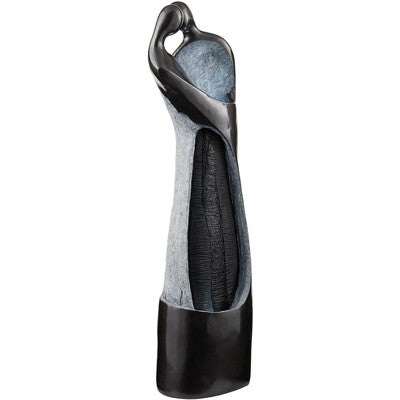  Modern Couple 47" High Large Indoor Outdoor Decor Black Resin Floor Fountain With Light LED Standing Outside Garden Patio Yard