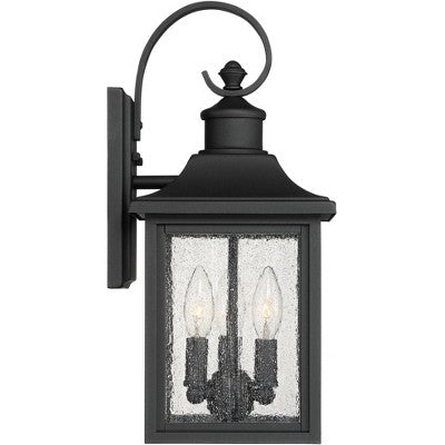  John Timberland Moray Bay Mission Outdoor Wall Light Fixture Black 17 3/4" Clear Seedy Glass For Post Exterior Barn Deck House Porch Yard Posts Patio