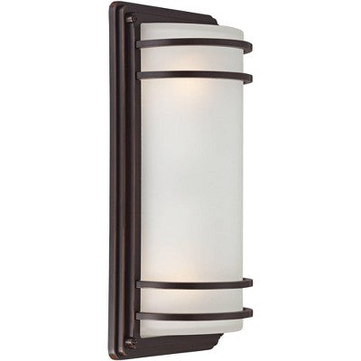  John Timberland Habitat Modern Industrial Outdoor Wall Light Fixtures Set Of 2 Rubbed Bronze 16" Opal Glass For Post Exterior Barn Deck