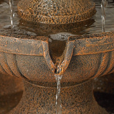  John Timberland Ravenna Rustic 3 Tier Weathered Stone Cascading Outdoor Floor Water Fountain 43" For Yard Garden Patio Home Deck Porch House Exterior