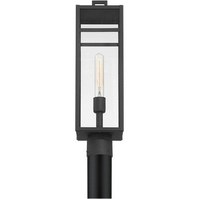  John Timberland San Lucas 21 3/4" High Modern Outdoor Post Light Fixture Pole Porch House Exterior Weatherproof Sand Black Metal Clear Glass Shade