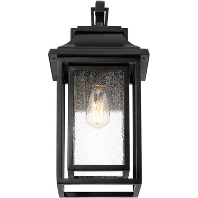  John Timberland Cecile 21.25 High Mission Outdoor Wall Light Fixture Mount Porch House Box Lantern Weatherproof Black Clear Seeded Glass Shade