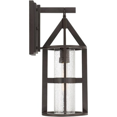  John Timberland Argentine Modern Industrial Outdoor Wall Light Fixture Bronze Metal 21" Clear Seedy Glass For Post Exterior Barn Deck House Porch Yard