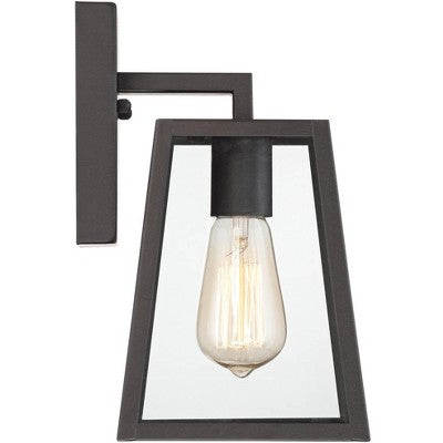  John Timberland Arrington Modern Outdoor Wall Light Fixture Mystic Black 10 3/4" Clear Glass For Post Exterior Barn Deck House Porch Yard Posts Patio