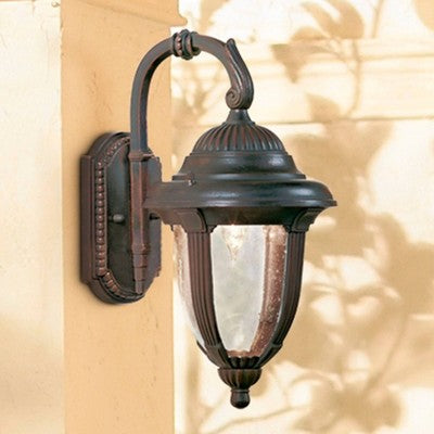  John Timberland Casa Sierra Rustic Vintage Outdoor Wall Light Fixture Bronze Downbridge 14 1/2" Clear Seedy Glass For Post Exterior Barn Deck House