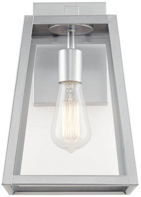  John Timberland Arrington Modern Outdoor Wall Light Fixture Silver Steel 13" Clear Glass For Post Exterior Barn Deck House Porch Yard Posts Patio Home