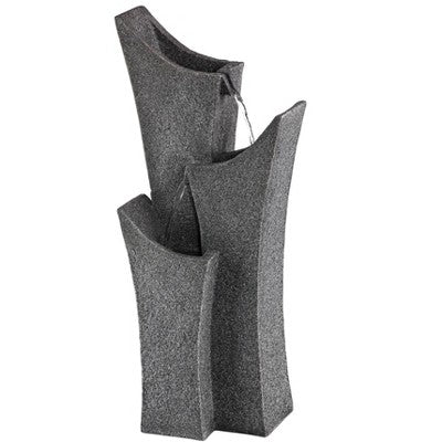  John Timberland Exton Modern Zen Cascading Arched Outdoor Floor Water Fountain 30 3/4" For Yard Garden Patio Home Deck Porch House Exterior Balcony