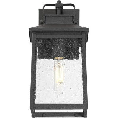  John Timberland Jubliee 13" High Modern Outdoor Wall Light Fixture Mount Porch House Exterior Outside Weatherproof Black Metal Clear Glass Shade