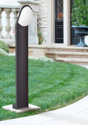  John Timberland Marketa 35 1/2"H Black LED Landscape Bollard Lights Set Of 2