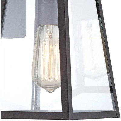  John Timberland Arrington Modern Outdoor Wall Light Fixture Mystic Black 10 3/4" Clear Glass For Post Exterior Barn Deck House Porch Yard Posts Patio