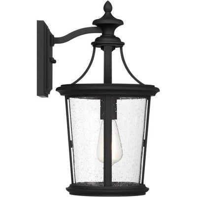  John Timberland Leto 18 1/2" High Modern Outdoor Wall Light Fixture Mount Porch House Exterior Outside Weatherproof Black Metal Clear Glass Shade