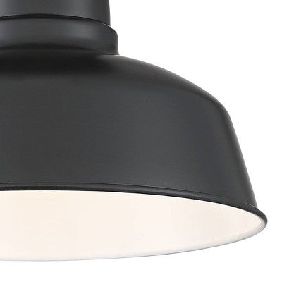  John Timberland Urban Barn Rustic Farmhouse Semi Flush Mount Outdoor Ceiling Light Black Metal 10 1/4" For Post Exterior Barn Deck House Porch Yard