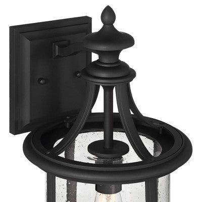  John Timberland Leto 18 1/2" High Modern Outdoor Wall Light Fixture Mount Porch House Exterior Outside Weatherproof Black Metal Clear Glass Shade