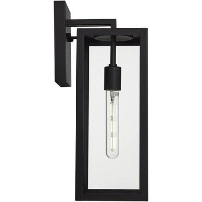  John Timberland Titan Modern Outdoor Wall Light Fixture Mystic Black 17" Clear Glass For Post Exterior Barn Deck House Porch Yard Patio Home Outside