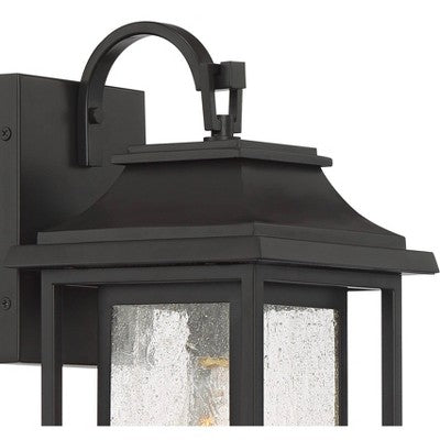  John Timberland Cecile Modern Outdoor Wall Light Fixture Painted Bronze 15" Seeded Clear Glass For Post Exterior Barn Deck House Porch Yard Patio Home