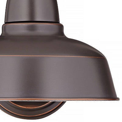  John Timberland Rustic Farmhouse Outdoor Wall Light Fixture Urban Barn Oil Rubbed Bronze Steel 13" For Exterior House Porch Patio