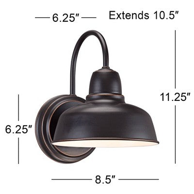  John Timberland Rustic Outdoor Wall Light Fixture Bronze 11 1/4" Urban Barn Farmhouse For Exterior House Porch Patio