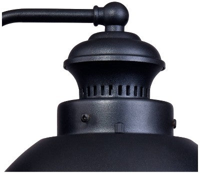  John Timberland Industrial Outdoor Wall Light Fixtures Set Of 2 Black Metal LED 8" Seedy Glass For Exterior Barn Deck House Porch