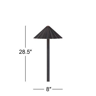  John Timberland Davenport Bronze Scalloped 3 Watt LED Landscape Path Light