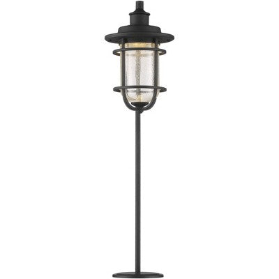  John Timberland Markham 26 1/2" High Textured Black LED Path Lights Set Of 2