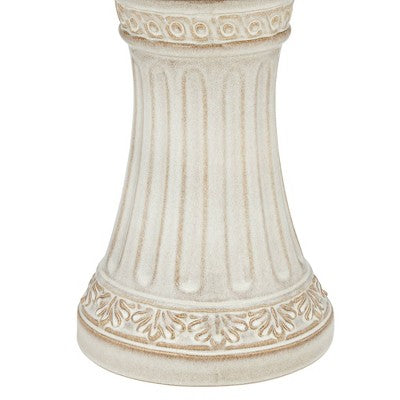  Formentera 45 1/4" High Large Italian Outdoor Decor Off-White Ceramic Floor Fountain With Light LED 3-Tier Outside Garden Patio Yard