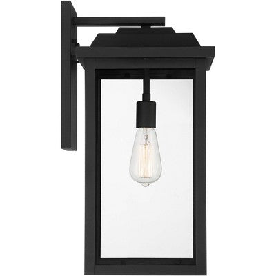  John Timberland Eastcrest Modern Outdoor Wall Light Fixture Textured Black 20 1/2" Clear Glass Panels For Post Exterior Barn Deck House Porch Patio