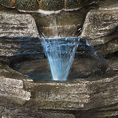  John Timberland Rustic Zen Buddha Outdoor Floor Water Fountain With Light LED 21" High Sitting For Yard Garden Patio Deck Home
