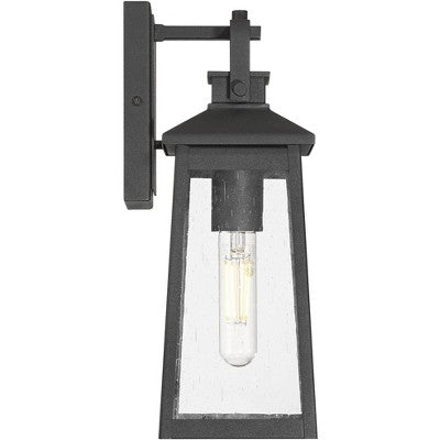  John Timberland Jubliee 13" High Modern Outdoor Wall Light Fixture Mount Porch House Exterior Outside Weatherproof Black Metal Clear Glass Shade