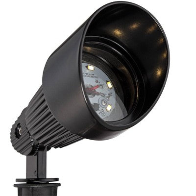  John Timberland 2 Pack Of Hooded Black 7 1/2" High LED Landscape Spotlights