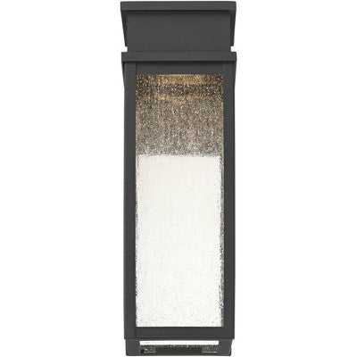  John Timberland Sintef 14 1/4" High Sand Black LED Outdoor Wall Light