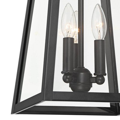  John Timberland Arrington Modern Outdoor Wall Light Fixture Mystic Black Metal 20" Clear Glass For Post Exterior Barn Deck House Porch Yard Posts Home