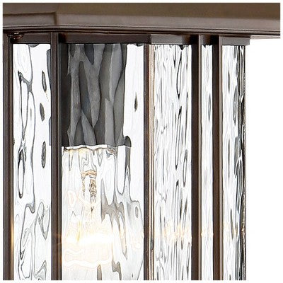  John Timberland Deaver Modern Outdoor Wall Light Fixtures Set Of 2 Bronze Motion Sensor Dusk To Dawn 15 1/4" Water Glass For Exterior