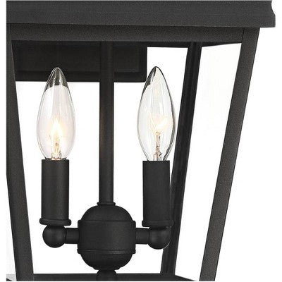  John Timberland Stratton Street Rustic Outdoor Wall Light Fixture Texturized Black 16 1/2" Clear Glass For Post Exterior Barn Deck House Porch Yard