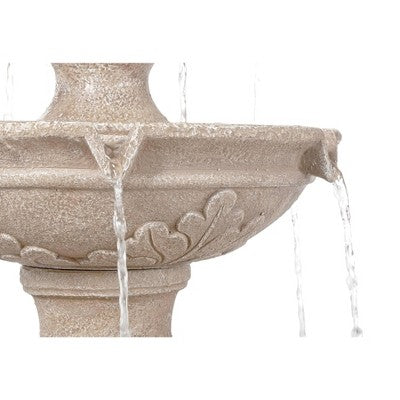  John Timberland Stafford Rustic 3 Tier Cascading Bubbler Outdoor Floor Water Fountain 48" For Yard Garden Patio Home Deck Porch House Exterior Balcony