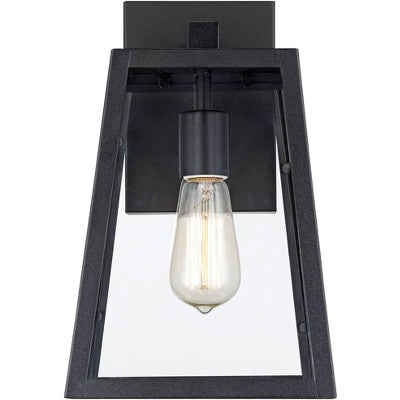  John Timberland Arrington Modern Outdoor Wall Lights Fixtures Set Of 4 Mystic Black 13" Clear Glass For Post Exterior Barn Deck House Porch Yard Patio