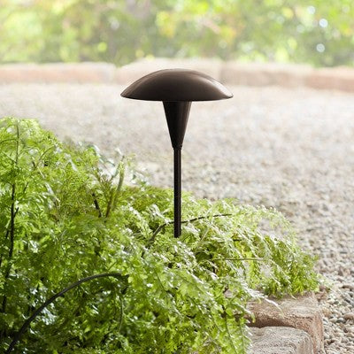  John Timberland Large Mushroom 18" High Bronze Low Voltage LED Path Light