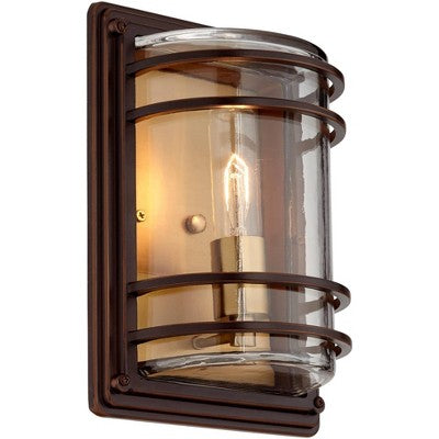  John Timberland Habitat Modern Outdoor Wall Light Fixtures Set Of 2 Bronze Brass 11" Clear Glass For Post Exterior Barn Deck House Porch Yard Patio