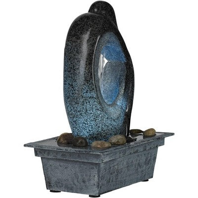  John Timberland Modern Tabletop Water Fountain With LED Light 10" Silhouette For Indoor Table Top Desk