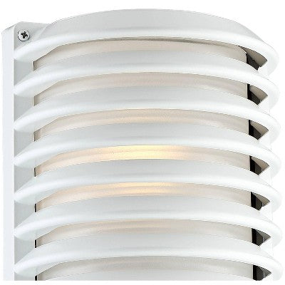  John Timberland Modern Industrial Outdoor Wall Light Fixture White Grid 10" Frosted Glass For Post Exterior Barn Deck House Porch Yard Posts Patio