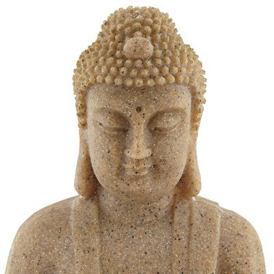  John Timberland Calm Buddha Zen Outdoor Water Fountain With LED Light 14" For Yard Garden Patio Deck Porch House Exterior Balcony Meditation