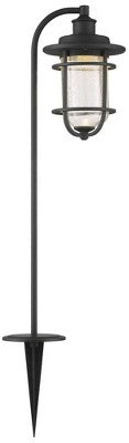  John Timberland Markham 26 1/2" High Textured Black LED Path Lights Set Of 2