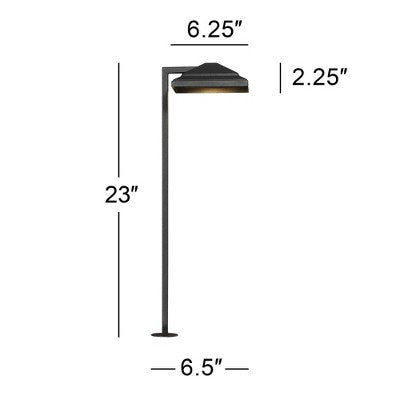  John Timberland Basset 23" High Textured Black LED Landscape Path Light