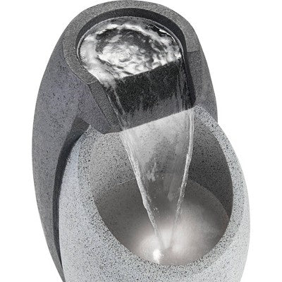  John Timberland Modern Outdoor Floor Water Fountain With Light LED 25" High Waterfall For Yard Garden Patio Deck Home