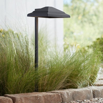  John Timberland Basset 23" High Textured Black LED Landscape Path Light